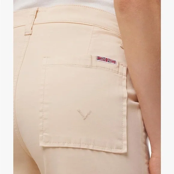 NWT Hudson Jeans Rosalie High Waisted Cargo Jeans in Bleached Sand - Picture 4 of 11